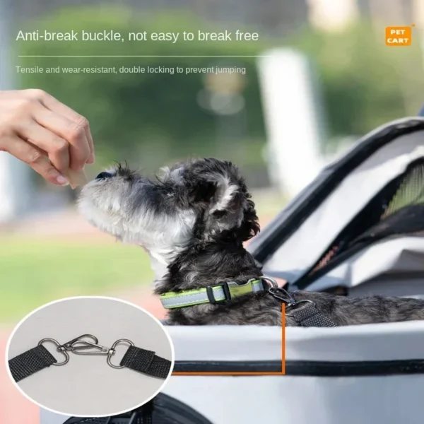 Pet Stroller for Dogs and Cats Lightweight and Foldable Teddy Baby Stroller Small Outdoor Pet Cart for Travel Easy - Image 3