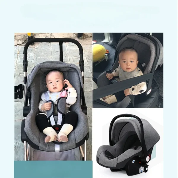 Multifunctional Baby Stroller with Car Seat, High-view Three-in-one Baby Stroller, Foldable, Two-way, Adjustable Armrests - Image 5