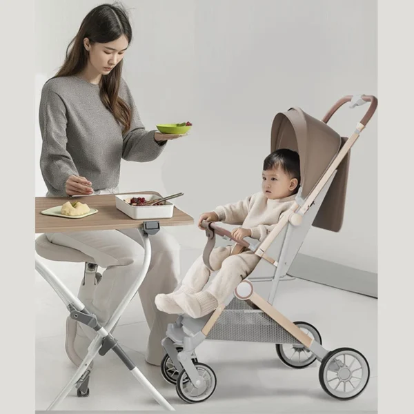 Two-way Baby Stroller can Sit or Lie Down Newborn Baby Stroller Simple Folding Ultra-lightweight Shock-absorbing Wheels - Image 5