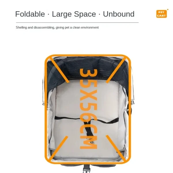 Pet Stroller for Dogs and Cats Lightweight and Foldable Teddy Baby Stroller Small Outdoor Pet Cart for Travel Easy - Image 6