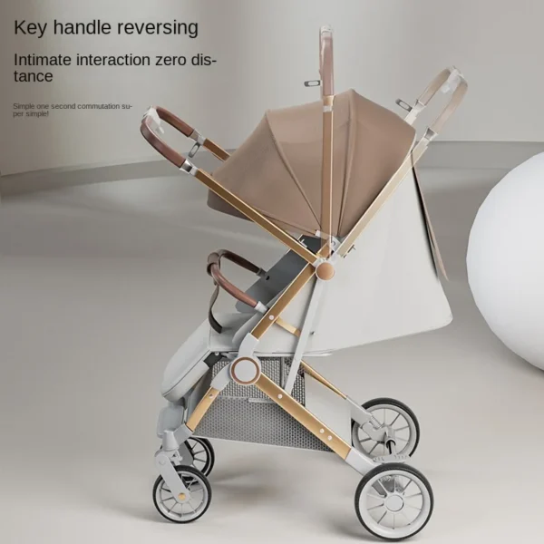 Two-way Baby Stroller can Sit or Lie Down Newborn Baby Stroller Simple Folding Ultra-lightweight Shock-absorbing Wheels - Image 2