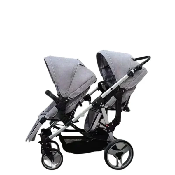 Twin Baby Stroller Foldable, Two-way Multifunctional Twin Baby Stroller,High View Baby Stroller Adjustable Armrests - Image 4